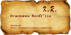 Kracsunov Rozália névjegykártya