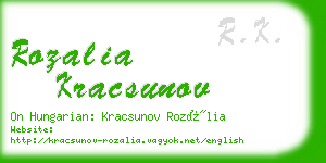 rozalia kracsunov business card